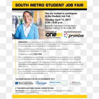 Employers And Students Looking For Employment Will - High School Student Job Fair, HD Png Download