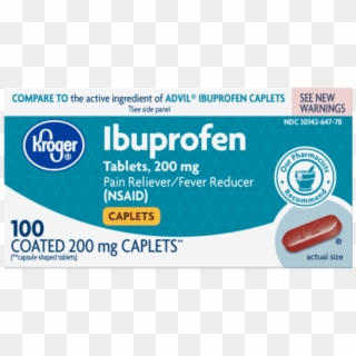 00 For Kroger Ibuprofen Caplets, 200 Mg - Kroger, HD Png Download