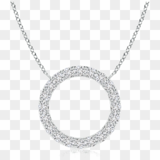 Lab Grown Diamond Open Circle Necklace - Locket, HD Png Download
