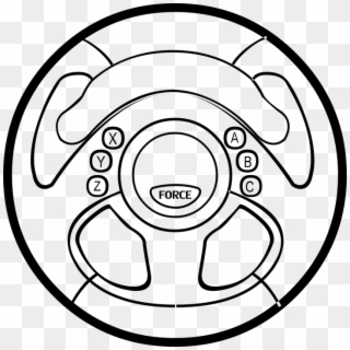 Joystick Controller Wheel Game Play Force Arcade - Ship Steering Wheel Vector Clip Art, HD Png Download