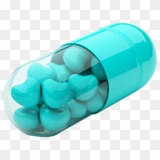#ftestickers #pill #pills #hearts #blue - Love Pills, HD Png Download