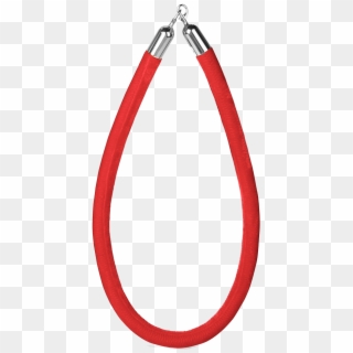 Red Velour Chrome Stanchion Rope 6' - Earrings, HD Png Download