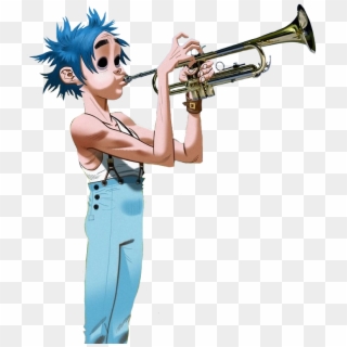 A Transparent 2d To Play His Trumpet On Your Blog ♥ - 2d Playing The Trumpet, HD Png Download