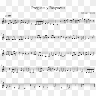 Pregunta Y Respuesta Sheet Music Composed By Santiago - Bass Clarinet Music Solo, HD Png Download