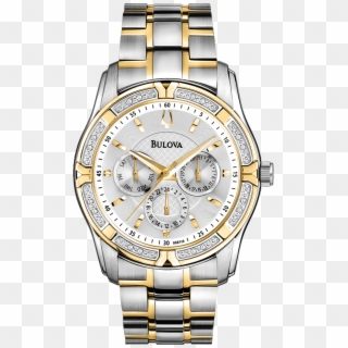 Bulova Men's Diamond Watch - Bulova Two Tone Gold Watch Mens, HD Png Download