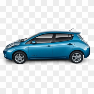 Our Electric Cars - Blue Electric Car Leaf, HD Png Download
