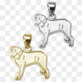 Mastiff Charm Or Pendant In Sterling Silver Or 14k - Pug, HD Png Download