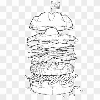 Jpg Free Burger Drawing At Getdrawings - Burgers Draw, HD Png Download