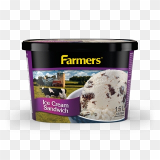 Ice Cream Sandwich Ice Cream - Farmers Ice Cream, HD Png Download
