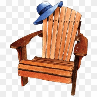 Adirondack Chair With Hat - Bench, HD Png Download