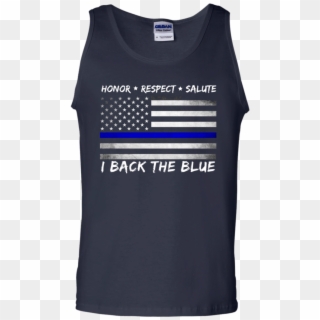 I Back The Blue Cotton Tank Top - Gear, HD Png Download