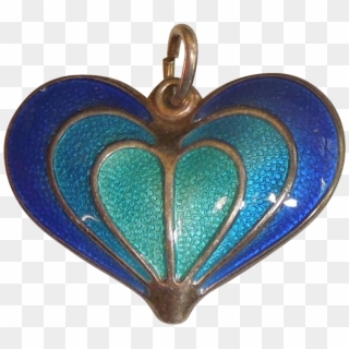 Dav#andersen Sterling Silver And Blue And Teal Guilloche - Locket, HD Png Download