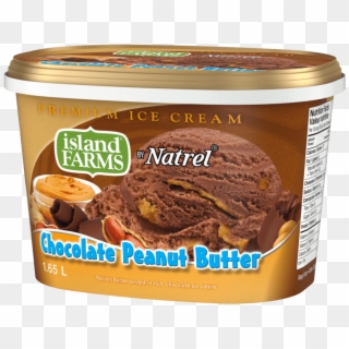Peanut Butter Swirled In Rich, Chocolate Ice Cream - Island Farms, HD Png Download