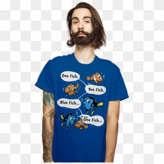 One Fish, Blue Fish - Retrowave T Shirt Design, HD Png Download
