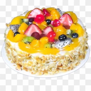 Fruit Paradise - Sponge Roll Design With Fruits, HD Png Download