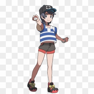 Genderbend Sun Pokemon Trainer Red, Pokemon Red, Trainers, - Pokemon Sun And Moon Team Skull Outfit, HD Png Download