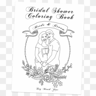 The Bridal Shower Coloring Book Package Is A Great - Drawing, HD Png Download