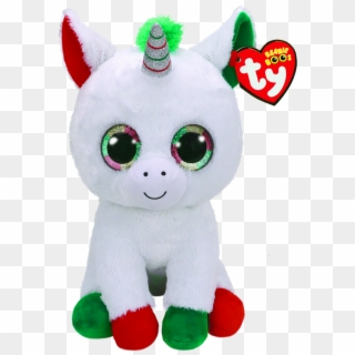 Beanie Boos Candy Cane Xmas Unicorn Large - Christmas Unicorn Beanie Boo, HD Png Download