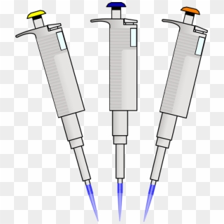 Micropipettes Pipettes Tips Eppendorf Eppi Biology - Micropipette Drawing, HD Png Download
