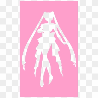 ☽sailor Moon - Sailor Moon Silhouette Pink, HD Png Download