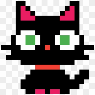 Black Kitten - Pixel Art, HD Png Download