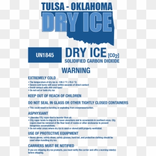 Tulsa Ok Dry Ice - Dry Ice In Package Warning, HD Png Download
