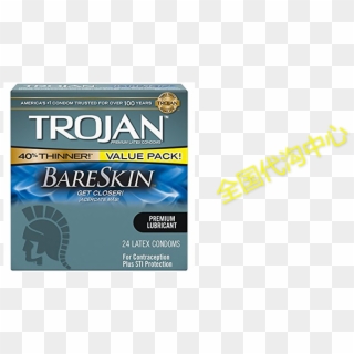 Trojan Condom Sensitivity Bareskin Lubricated 24 Count - Mechanical Fan, HD Png Download