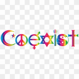 Coexist Symbol Religion Sticker Decal - Coexist Clipart, HD Png Download
