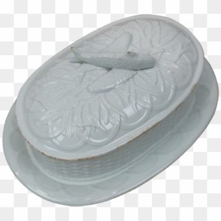 White Ceramic Lidded Sardine Dish With - Birthday Cake, HD Png Download