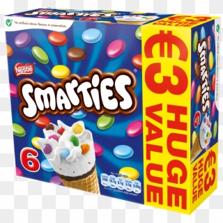 Ice Cream With Multi Coloured Smarties In Fun Formats - Smarties, HD Png Download