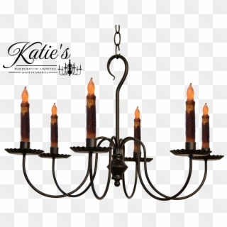 Katie's Handcrafted Lighting Wilcox Candle Chandelier - Chandelier, HD Png Download