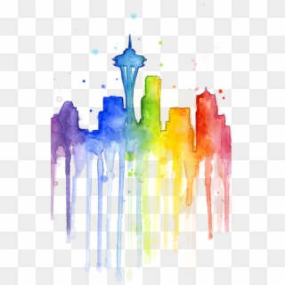 #watercolor #watercolour #watercolors #color #colour - Rainbow Water Color Png, Transparent Png