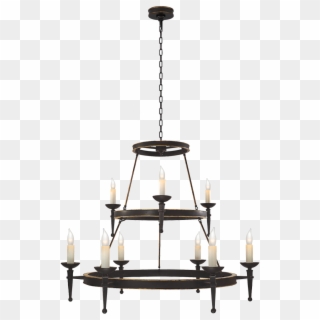 Dorset Large Torch Chandelier In Weathered Iron - Dorset Large Chandelier, HD Png Download
