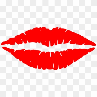 Lips Kiss Print Red Love Png Image - Red Lips Clipart, Transparent Png
