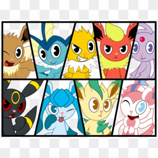 Lokighost - Eevee And Friends Names, HD Png Download