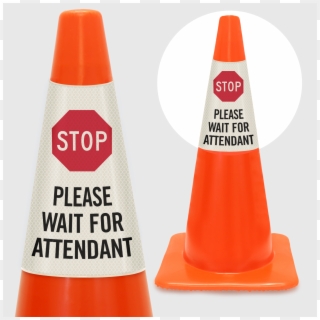 Stop Please Wait For Attendant Cone Collar - Stop Sign, HD Png Download
