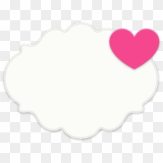 Bubble Heart Label Banner Frame Pink Cloud Cute Decorat - Heart, HD Png Download