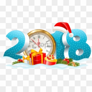 Free Png New Year Clock 2018 Png Image With Transparent - New Year 2019 Clock, Png Download