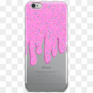 Dripping Pink Frosting With Sprinkles Phone Case - Mobile Phone Case, HD Png Download