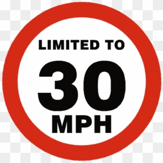 30 Mph Speed Limit Sticker - Speed Limit 30 Mph, HD Png Download