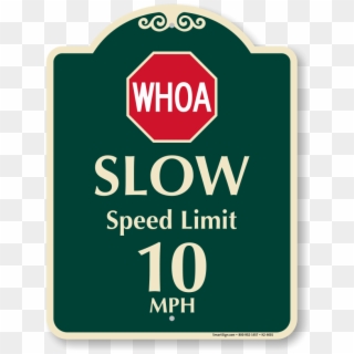 Slow Speed Limit 10 Mph - Do Not Enter Private Property Sign, HD Png Download