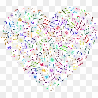 This Free Icons Png Design Of Prismatic Musical Heart - Transparent Background Music Art, Png Download