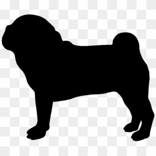 Pug Dog Drawing At Getdrawings - Pug Silhouette Png, Transparent Png
