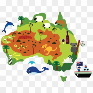 Australian Australia Tourism Cartoon Free Photo Png - Cartoon Australia Png, Transparent Png