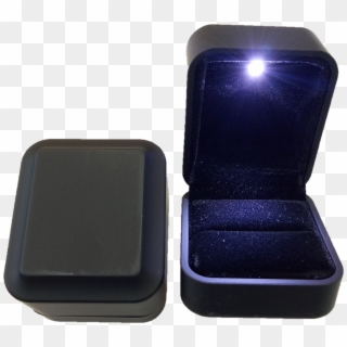 Single Ring Box With Led Light Black - Wallet, HD Png Download