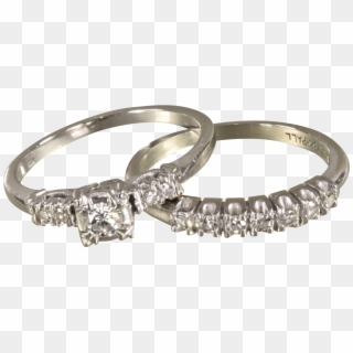 M#century Diamond Wedding Ring Set In 18 Karat Gold - Engagement Ring, HD Png Download