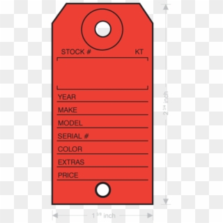 Red Paper Key Tag With Ring - Mobile Phone, HD Png Download
