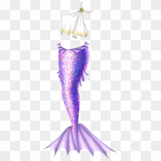 A Bluish-lavender Mermaid Tail With Lighter, Warmer - Lavender Mermaid Tail, HD Png Download