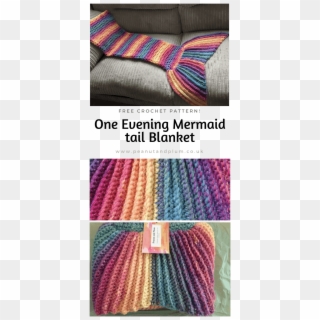 One Evening Crochet Mermaid Tail Blanket Pattern - Crochet Mermaid Blanket Pattern Free, HD Png Download