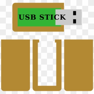 Usb Stick, Original Size For Own Wooden Casing - Usb Flash Drive, HD Png Download